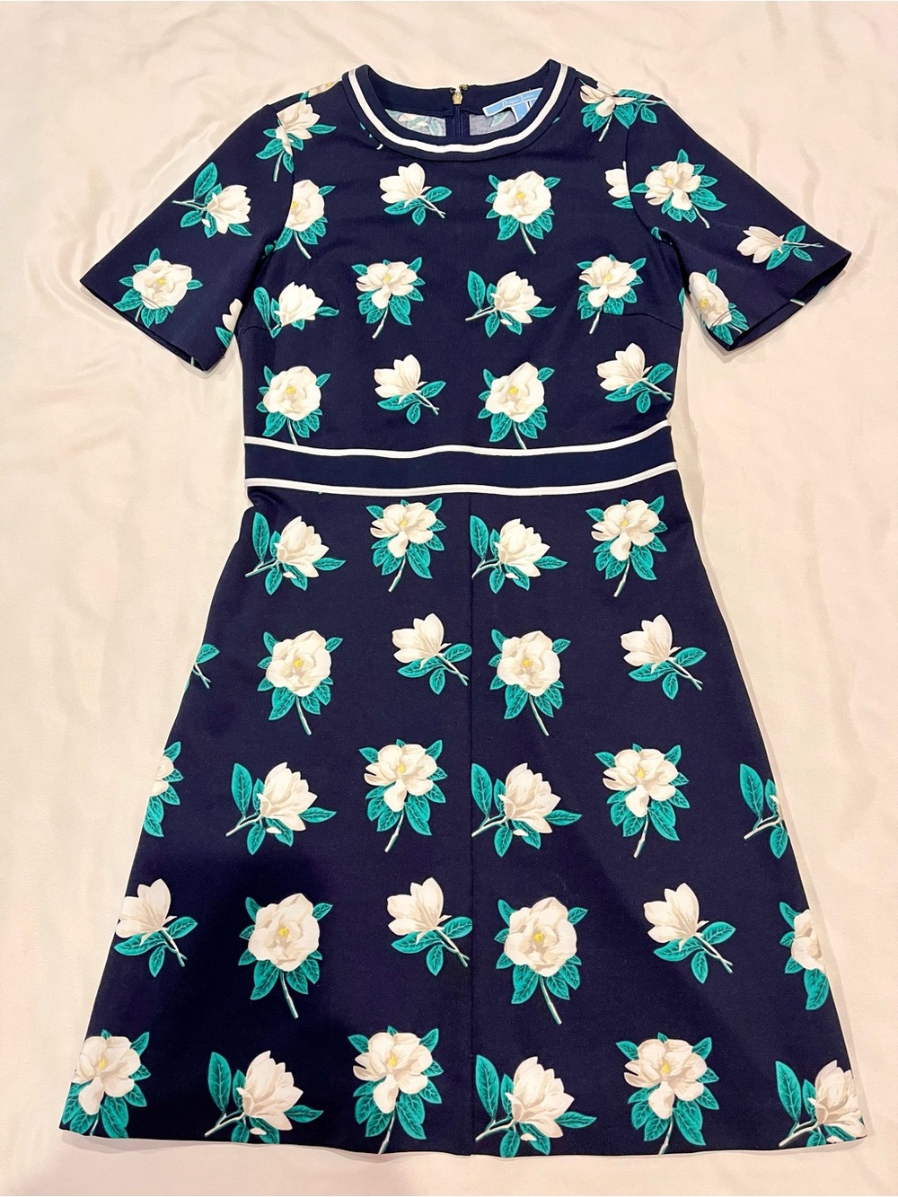 Draper James Magnolia Navy Short Sleeve Dress